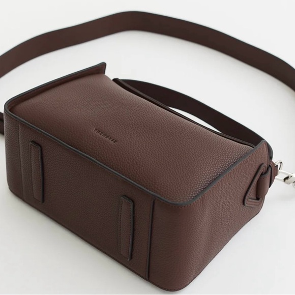 The Horse Clementine Pebbled Leather Bag in Coffee - Picture 8 of 9